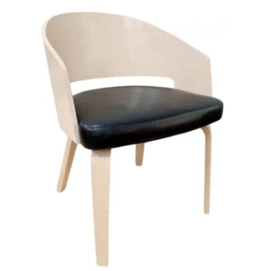 mobiliario-contract-sillon sintra contrachapado de madera de hevea natural similpiel negra 4